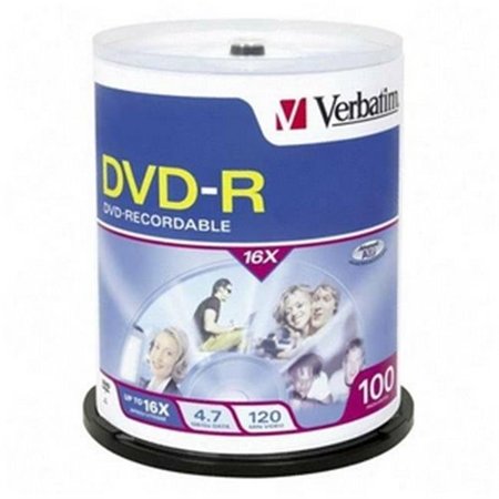 Verbatim Verbatim 16x DVD-R Media 4.7GB 120mm Standard 95102 95102 | Zoro